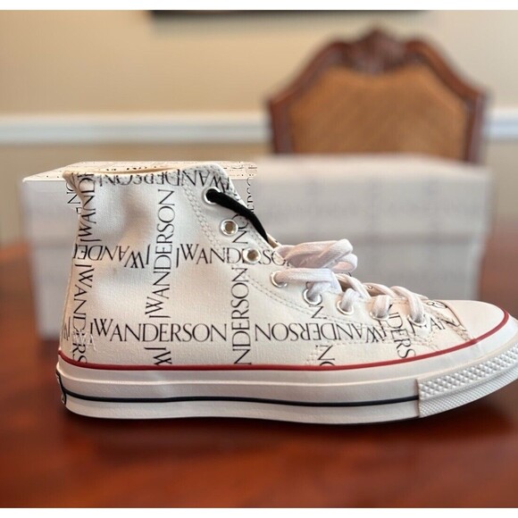 Converse Chuck 70 Hi Grid JW Anderson White Black Insign Mens 9 Sneakers 160808C main image 9